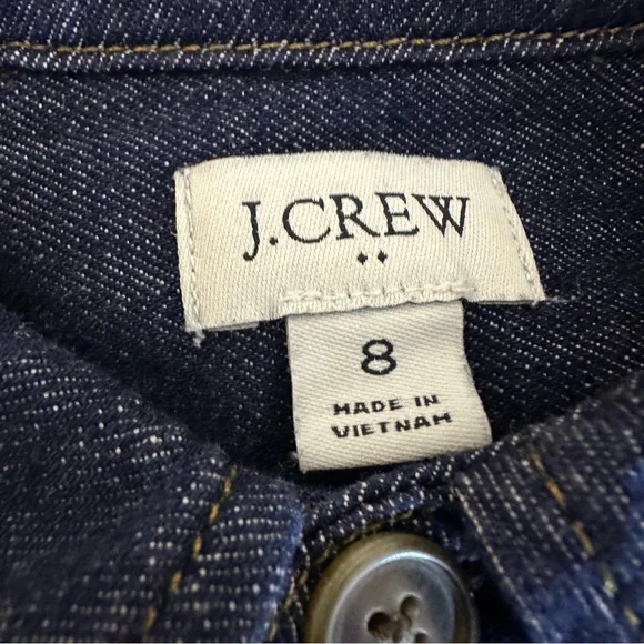 J. Crew Dark Indigo Denim Shirt Dress - Picture 6 of 6